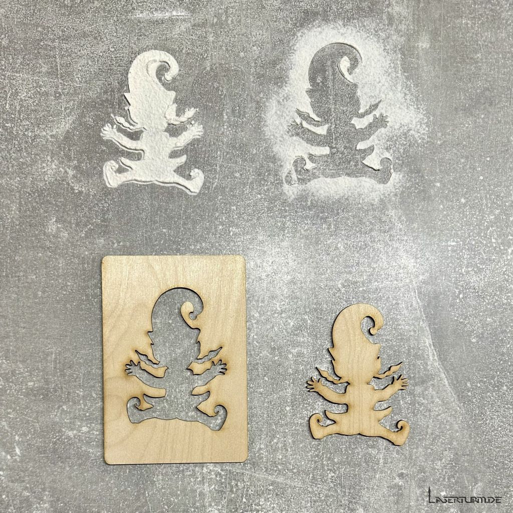 2er Set Schablone für Wichtel Abdruck  | WEIHNACHTEN